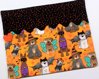 Dogs in Costume Cross Stitch Embroidery Project Bag