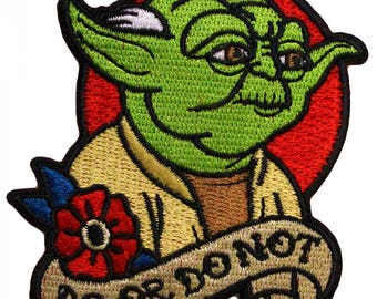 Official Disney Star Wars Yoda 'Do or Do Not' Iron On Embroidered Lucas-film Patch