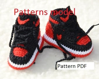 CROCHET PATTERN -Nike Air Jordan 1 Crochet Baby Booties pattern