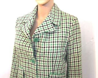 VINTAGE Cropped Plaid Jacket