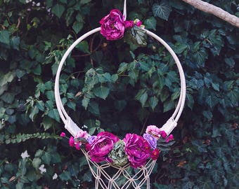 Macrame Swing -Floral Hoop Swing-Photo Prop-Newborn Photography Swing-Macrame Flower Swing-Romantic Swing For Newborn And Children