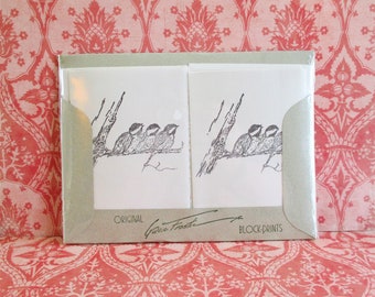 Vintage Gwen Frostic Note Cards and Envelopes - Birds