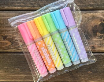 Mini Highlighter Set in Zipper Pouch