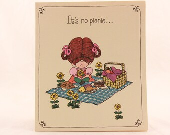 NEW! Vintage Drawing Board Missing You Greeting Card and Envelope.