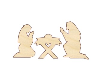 Nativity Set - Nativity Scene - Unfinished Wood - 160396
