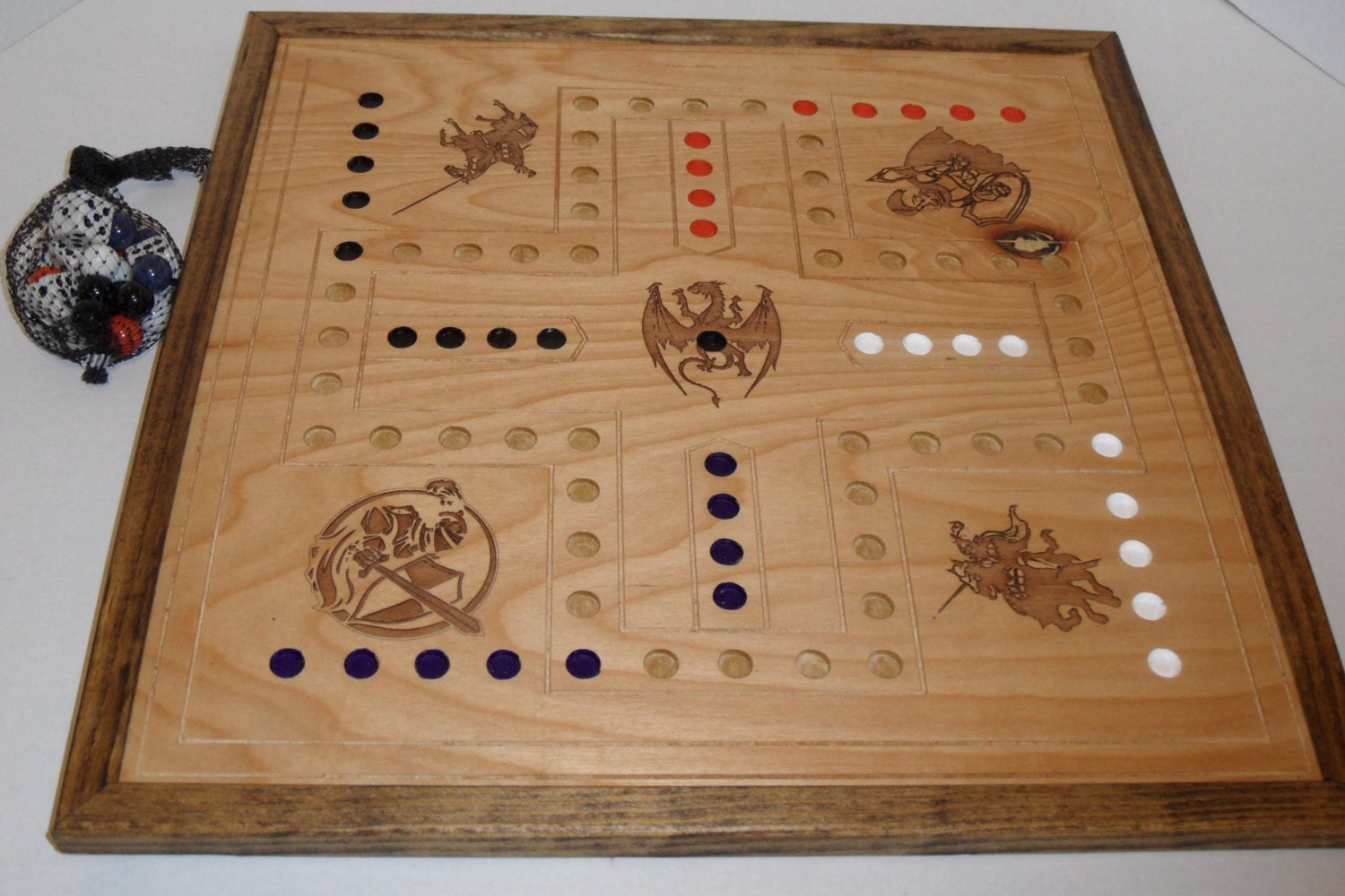 Wahoo Game Medieval Knights Dragons Wooden Board Game