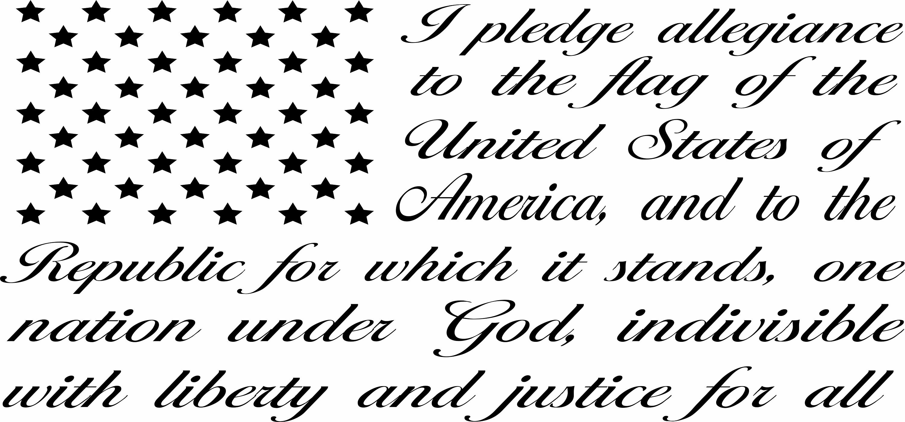 Download Indoor Wall Vinyl Pledge of Allegiance American Flag car decal