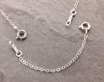 Necklace Extender, 1", 2", 3", 4", 5", removable extender, silver necklace, gold, sterling silver, gold filled, chain extender