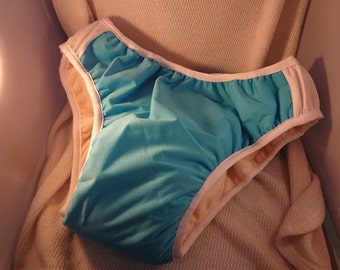 Nighttime Fully Waterproof ADULT Bedwetting Incontinence Underwear with Organic Bamboo Soaker - Solid or Print Color Exterior