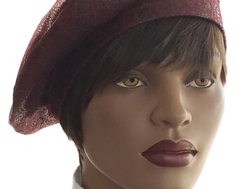 French Tam Beret Hat Micro Suede Polyester Satin Lined Handmade Beret French Beret Classic Beret Hat Womens Beret Hat