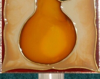 Pear Decor Stain Glass Night Light Plug In Decorative Pear Kitchen Decor Autumn Pear Wall Art Decor Fruit Kitchen Nightlight Plug Decoration