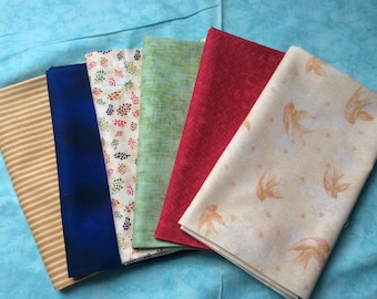 FABRIC 6 X 1 METRE LENGTHS 100% Cotton