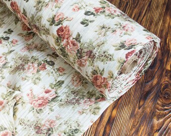 Linen portier, with a digital seal. natural flax, linen cloth