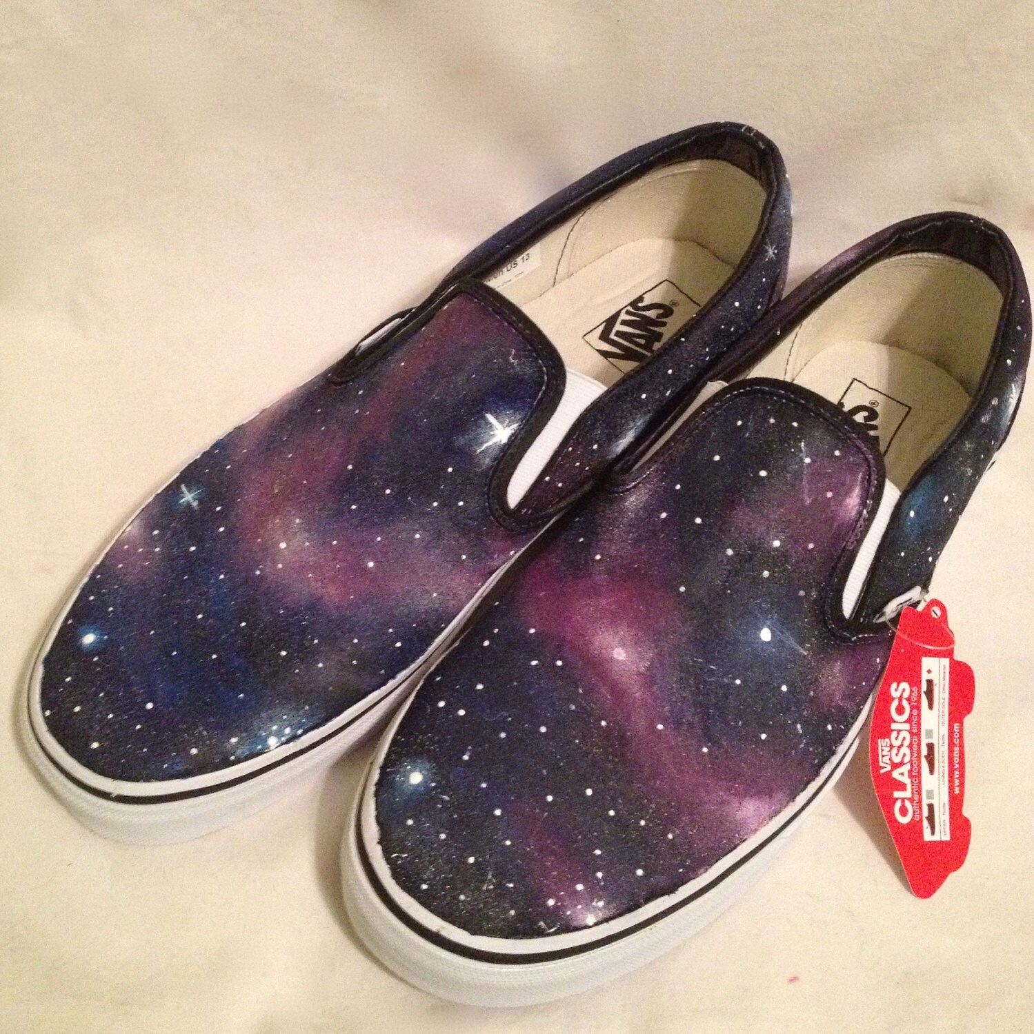 galaxy slip on vans