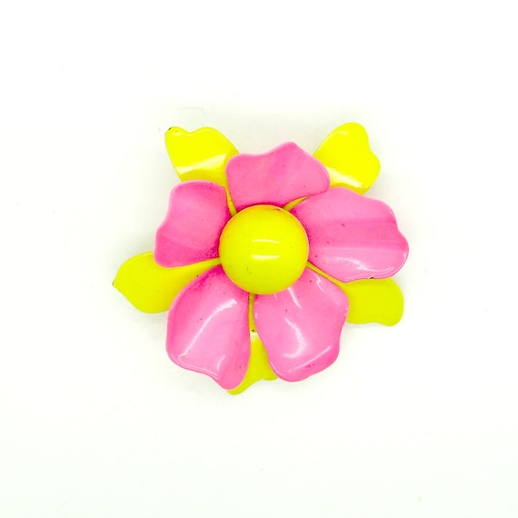 VINTAGE brooches pins ENAMEL brooches and pins for women summer women enameled BROOCH pin vintage pink yellow pink flowers