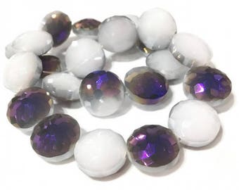 X 1 PCE glass 15 mm lentil beads