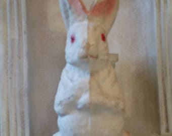 Vintage paper mache rabbit