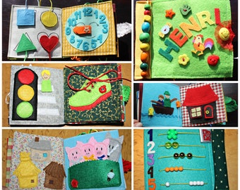 Quiet book, busy book, ruhiges buch for toddlers and kids, age 1-4 years, fine motorics, customised