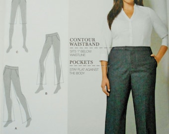 Simplicity Sewing Pattern 8056 Amazing Fit Flared Pants or Shorts in Size Women's 20W-28W. Plus-Size Pants or Shorts, Walking Shorts
