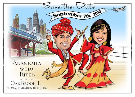 wedding invitations caricature drawings indian wedding caricature save the date cards and magnets wedding invitations caricature drawings indian wedding caricature save the date cards and magnets