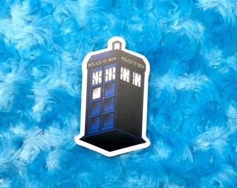 Doctor Who TARDIS Blue Box 3" vinyl sticker
