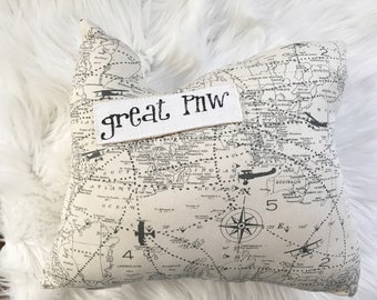 Oregon Small - OREGON Pillow - Maps Print