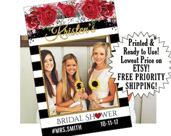 bridal shower photo booth props, bridal shower decorations, photo props, photo booth party props, photo booth frame, party booth