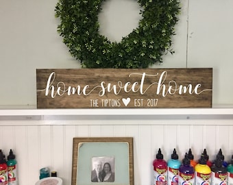 Home Sweet Home Sign, Home Sweet Home, Wood Home Sign, Housewarming Gift, House Sign, Wedding Gift, New Home Gift, New Home Sign, Wood Sign