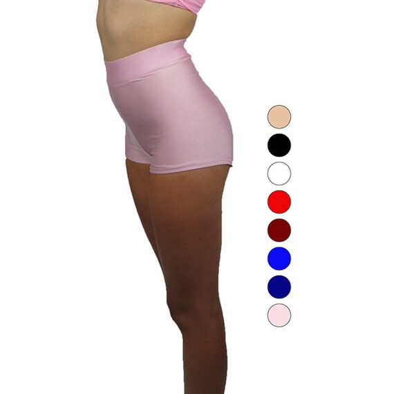 High waist dance shorts Pink Dance shorts Wide waist band