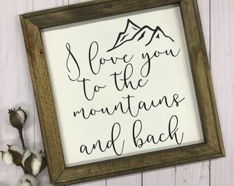 I Love You to the Mountains and Back Wire Adjustable Bangle