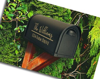 Basic Family Name / Address Mailbox DECAL or SINGLE-USE / Update Mailbox / Commercial Grade Premium Vinyl / MBD0100