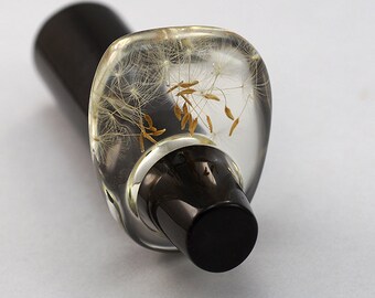 Dandelion Seeds Ring, Classic Clear Resin Ring with Dandelion Seeds