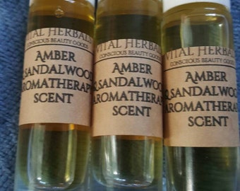 Amber and sandalwood perfume