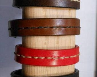 Hand-Laced Leather Wristbands