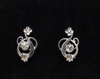Antique Earrings in Gold Diamonds antique earrings small gold diamonds