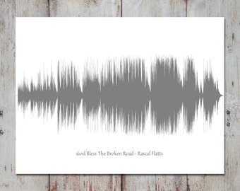 Wedding Song Lyric Art, Song Sound Wave, 1st Anniversary Gift for Husband, for Wife, First Dance, Paper Anniversary for Her, Wedding Gift