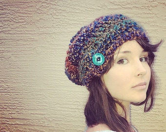 Slouchy Beanie / Crochet Slouch Beanie / Bulky Hat / Slouch Hat