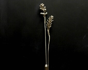 Set of two pins-Botanical pins-Sterling silver succulent pins-Nature brooches -Set of brooches -Plant jewelry -Gift for her