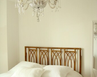 Vintage McGuire Bamboo Rattan Queen Headboard