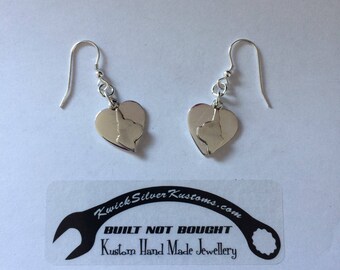 Spudling's Solid Silver French Bulldog Earrings- Handmade!