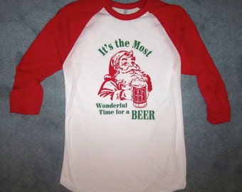 3 4 sleeve its the most wonderful time for a beer raglan shirt funny christmas - Christmas Clothes For Adults 3 4 sleeve its the most wonderful time for a beer raglan shirt funny christmas - Christmas Clothes For Adults