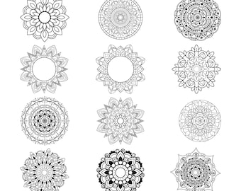 Mandala SVG File, Cricut Explore and more, Cut or Print. T-shirt Cup, Mug SVG