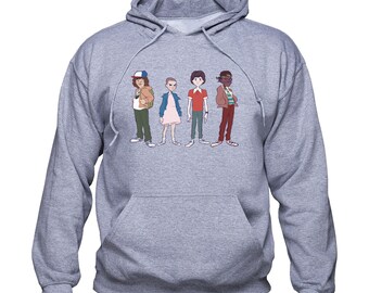Stranger Things sweatshirt/ Mike Lucas Dustin Eleven hoodie/ Stranger Things Characters pullover/ Stranger Things gift/ sweater/ (Q234)