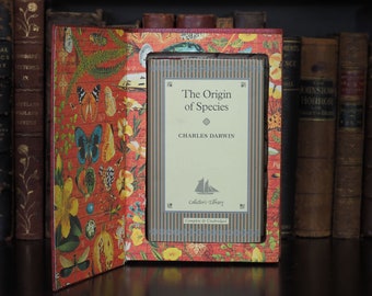 Origin of Species by Charles Darwin hidden inside a Holy Bible Hollow Book Safe, Library Decor, Science, Evolution, Handmade, Upcycled