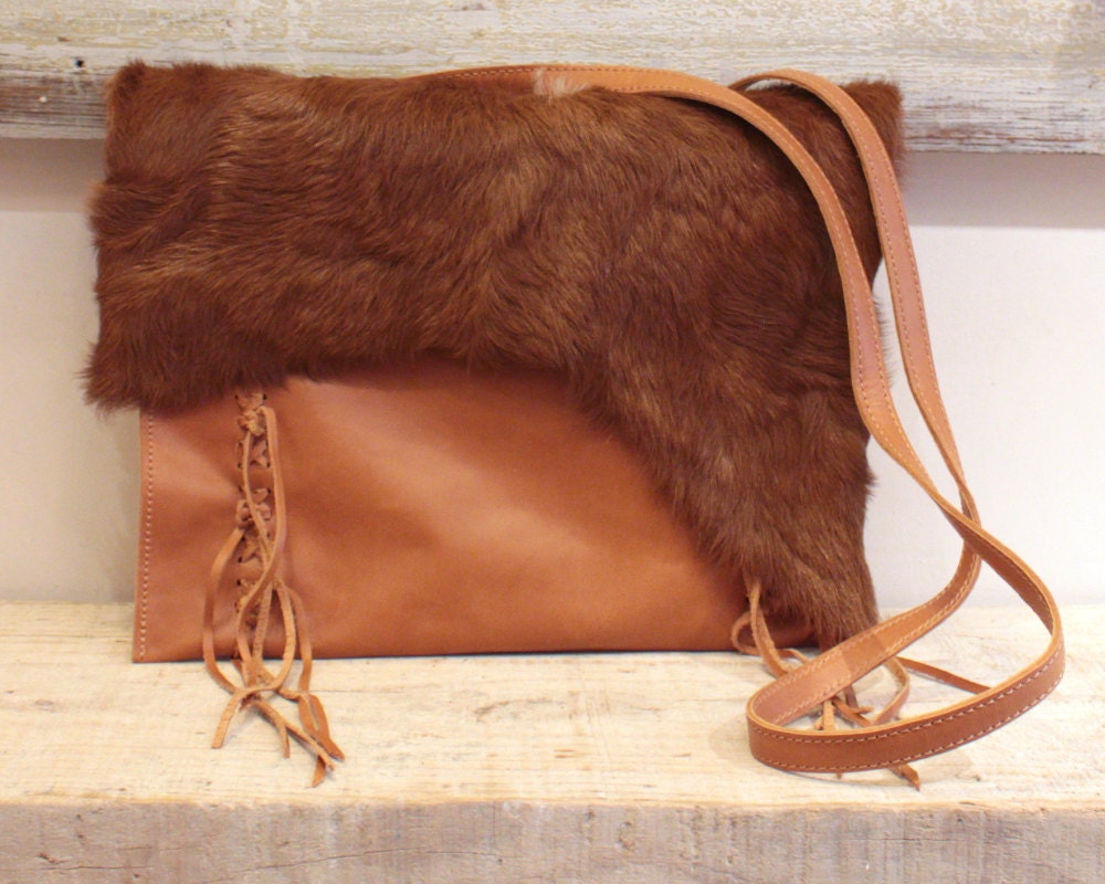 Cowhide purses cow hide crossbody bag natural fur shoulder