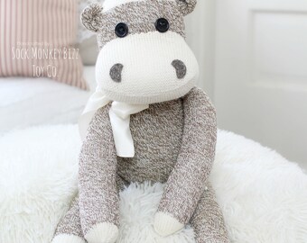 Soft Doll - Hippo Doll - Handmade Hippopotamus Doll - Children's Hippo Toy - Sock Doll - Sock Plush - Hippopotamus Gifts