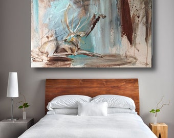Abstract animal art - Wanderer - zen painting