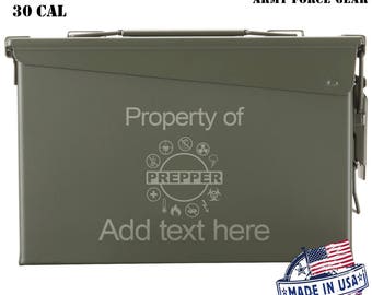 Prepper Personalized Ammo Box Mens Cool Guy Gifts Father's Day Gift Personalized Grandpa Gift Husband Gift Father Gift Groomsmen Hunter
