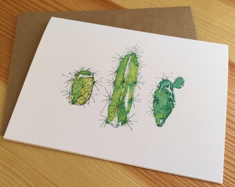 Cacti Note Cards - Cactus Note Cards - Desert Note Cards - Cactus Trio Cards - Desert Cactus Note Cards - Box of 6