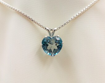 Sterling Silver London Blue Topaz Pendant